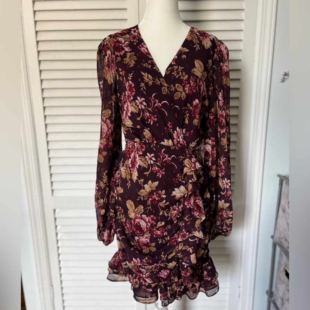 Floral Maroon Dress